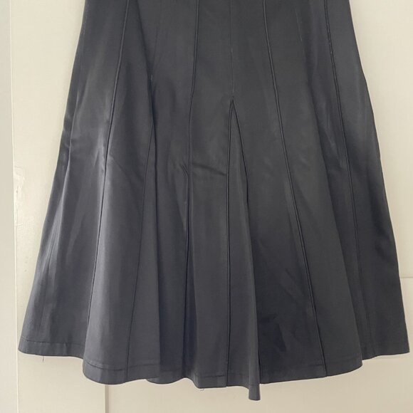 David Lawrence VINTAGE PLEATED gorgeous midi lined pleated black skirt size 12 - Picture 4 of 7